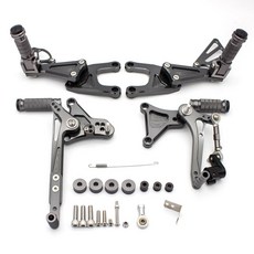 BENELLI TNT125 TNT135 페달 오토바이 FOOTPEGS 받침대 2016 PEGS 발판 후면 리셋, Gray, 1개