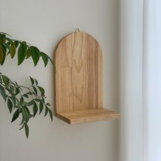 아치형벽선반 무지주무타공 원목인테리어 미니선반 벽걸이