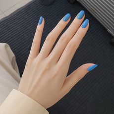 단색 자석 풀컬러 여름 블루 파랑 붙이는 네일팁, 1개, 코니블루A020