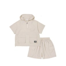 COMSONNOT Hoody Anorak Half Set-up Beige CSOs-010 Unisex