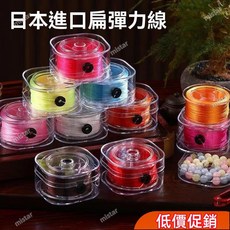 臺灣爆款 水晶線 透明彈力線 串珠彈力線 進口串珠線 彈性線 diy串珠材料 手工製作 穿珠工具 U0V583, 【日本進口】亮黃粗0.8長100米,搭配：引線+剪刀, 1個