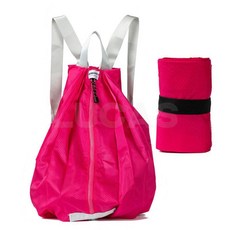 戶外便攜防水輕量化運動旅行包摺疊包ins雙肩背包女高中生適用, 玫紅色♢★