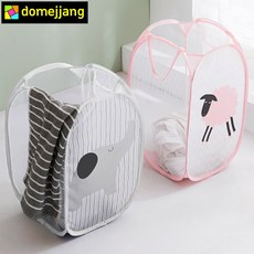 귀염이 접이식 빨래바구니, 핑크 양