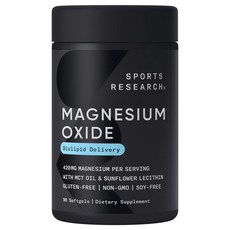 SPORTS RESEARCH 氧化鎂軟膠囊 420mg, 1個, 90顆