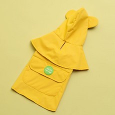 YCQ.PET 狗狗雨衣 全面防護無懼風雨, 黃色,S適合4-7斤, 1個