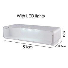 예쁜 데스크탑 모니터 스탠드 데스크테리어 피규어 정리용 led 라이트 디스플레이 선반, A With LED lights