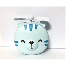 LED充電式美妝鏡風扇 鏡子 風扇 涼扇 攜帶式風扇 手拿風扇 化妝鏡 美妝鏡, 藍色、綠色、粉色, Mini Fan