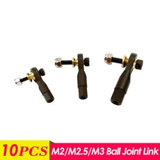 10Pcs M2 나일론 금속 볼 조인트 링크 나사 어셈블리 세트 RC 비행기 모델 장난감 자동차 버기 부품에 대, 02 M2.5 Double Cup