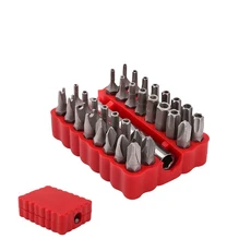 33개 보안 방탄 비트 트라이 윙 토르크 헥스 자석 홀더 포함, 01 33pcs bits-red, 1개