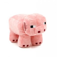 마인크래프트 인형 쿠션 24종 꿀벌 베게 박쥐 봉제 TNT 큐브형 엔더맨 마스코트 덩굴, 돼지 28cm, 1개