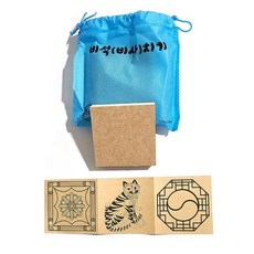 (디머스)MDF 추억의게임 명절전통민속놀이 비사 비석치기(10cm 3입 보관주머니포함)