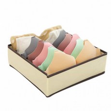 7칸 양말수납함 부직포 브라정리함 접이식속옷정리함 칸막이 정리함 속옷 브래지어정리함 브래지어보관함, 1개, 단일상품1