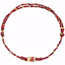 幸運錦鯉五彩繩/紅繩手鍊 B1030 (本命年/避邪轉運平安)