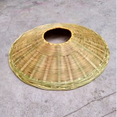 대나무 삿갓 무술 낭인 왕골 버킷햇 챙 둥근 47cm 밀짚 여름 원색 농사 무협, D. 원색 직경 47cm