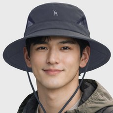 에버렛 자외선차단 대두 등산 낚시 모자, 그레이 블루 투톤, XL(대두용 62mm)