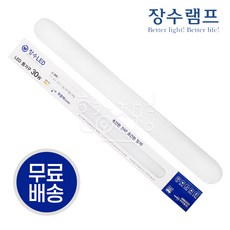장수램프 LED 일자 천장등 30W, 주광색