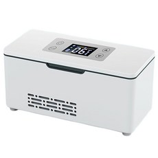 迷你化妝品冷藏盒 便攜式恆溫保鮮箱 小型冰箱 適用於護膚品和藥品, 基礎容量+收納包插電款, 車家兩用冷藏盒小冰箱