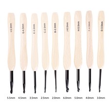 9pcs 부드러운 도자기 손잡이 크로 셰 뜨개질 바늘 크로 셰 뜨개질 후크 세트 2-6mm 뜨개질 바늘에 대 한 크로 셰 뜨개질 바느질 바늘 도구 짜기, 비, 1개