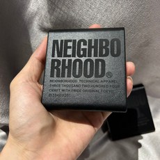 潮牌NBHD煙盒 便攜式收納盒 防潮抗壓收納盒 高級男士收納盒 隨身金屬收納盒 卡片收納盒, 1個, 黑色扁煙盒【10支粗】