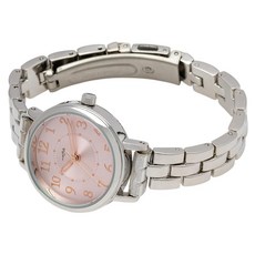 Fieldwork(필드워크) 아날로그 여성용 손목시계 하루슈 메탈 밴드 니켈 프리 금속 알레르기 일상 사용 실버 핑크 MKM2920-2 SPI