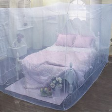 모던 플러스 사각 모기장 침대 모기장 텐트 야외 캠핑 방충망 중형, 블루