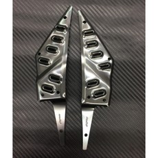 K&S JET SR SL 鋁合金 後座防滑踏板 腳踏板 JETS JETSL, 1個, 銀