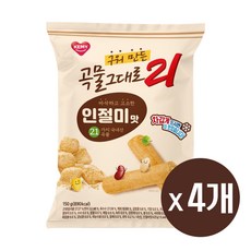 곡물그대로21 크리스피롤 인절미, 4개, 150g