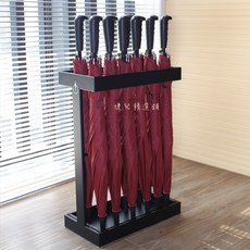 傘架 傘桶 飯店風格 宜家北歐風格 鐵藝長方形傘架 雨傘架 營業用 店面用, 黑, 1個