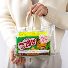 젤리 PVC 투명 쇼핑백 선물용 구디백 포장, 1개, 3호(20x15x7cm)