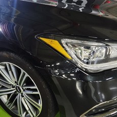 제네시스DH 리플렉터 스티커 헤드라이트 데칼 포인트, 1개, 오렌지