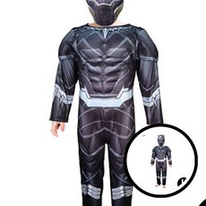 한중 블랙팬서 코스튬 아동 의상 의상 L사이즈 슈퍼히어로 가면 어린이