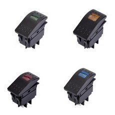LED 라커스위치 색상별 4종 DC12V 보트 자동차 가정용 12V~250V, [ B 블루 ], 1개
