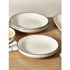 일본식 가정용 식기 원형 플레이트 앞접시 반찬 그릇, 4. 8 플레이트 2개