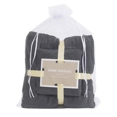 珊瑚絨吸水浴巾 【買大送小】超吸水速乾柔軟親膚不掉毛浴巾, 深灰色, 1個