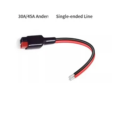 30A Ander 커넥터 케이블 태양광 남성-여성 연결 코드 12AWG 야외 에너지 저장 전기 자동차 어댑터 1개, 02 Single head Line, 04 50cm