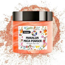 NTWJNJY Cyan MakalON 온 미카 파우더 안료 50g/병 밝은 색상의 미카 파우더 에폭시 수지 네일 아트 비누 만들기 페인팅 타이 염료 텀블러 슬라임, 주황색