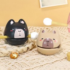 미니목탁 카피바라 미니 스트레스 힐링 불교굿즈 이너피스 명상 평화, 블랙, 1개