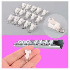병원커튼레일 거실 천장 커튼레일 롤러 15p, 15개, 화이트,스틸