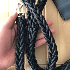 杜賓戰術嘴套 防爆衝牽引訓練大狗口套 德牧馬犬獵犬工作犬訓練裝備 可調節透氣嘴罩 SA萌寵, 八股繩-黑色, 1個