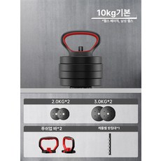 리핀247 무게조절케틀벨 조절 무게조절 무게 근력, 1개, 1g, [프로페셔널 피트니스 10kg] 중급자용