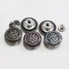 [단추똥꼬] 청바지단추 청자켓 흔들이 단추 5세트 20mm, 1개, (19번)캐 애니멀 동부론즈 5세트