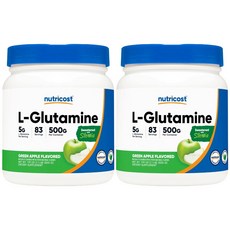 뉴트리코스트 L 글루타민 분말 파우더 그린 애플 사과 맛 500g 100일분 x 2개, 1개, 1g