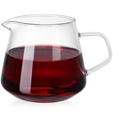 SEWACC 650ml 내열성 유리 커피 포트 가정 사무실 브루잉용 다목적 투명 주전자, SEWACC 650ml 내열성 유리 커피 포트, 가정,