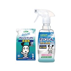 【LION】愛犬用廁所噴霧補充包，寵物環境消臭噴霧，植物性配方，快速除臭，適用於寵物廁所、籠子，安全無虞