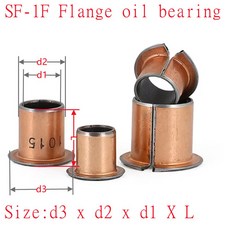 10pcs 내경 6mm 8mm 10mm 12mm SF 1F 플랜지 자체 윤활 링 오 스 부싱 슬리브 높이 4 20mm, 18 12x10x8 10pcs