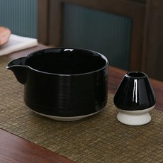 말차 차선 세트 찻사발 대나무 격불 다완 브러시 이도, F. 루가마 철유약 말차 세트