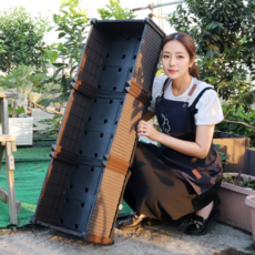 노캡 조립식 간이 텃밭 플랜트 박스, 1개, 브라운