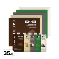 잇더핏 단백질 쉐이크 5주플랜 (더블초코맛 1주+미숫가루맛 1주+흑임자맛 1주+녹차라떼맛 1주+쿠키앤크림맛 1주), 5개, 280g 5개, 280g
