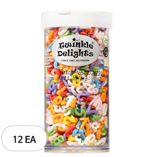 퀄리티스프링클 레인보우 넘버 스프링클, 12개, 60g