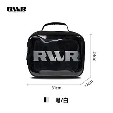 棲野Cheer RVVR戶外路亞便攜漁輪收納包，大容量多功能釣魚包，單肩手提斜挎三用，黑橙時尚配色, 黑白